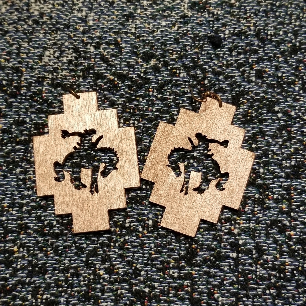 Crazy Train bucking bronc earrings